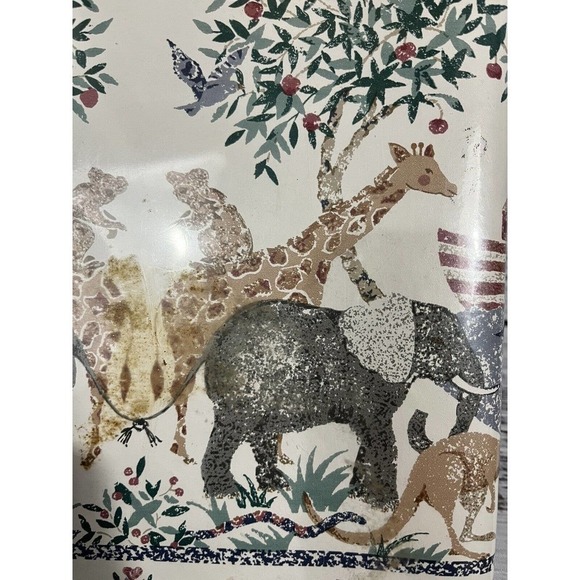 Two by Two Noah's Ark Expressions Wallpaper Boarder 5 yards Elephant Giraffe - Picture 8 of 8